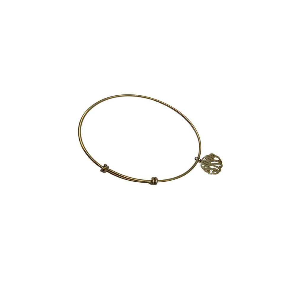14K Yellow Gold-Plated Personalized Monogram Bracelet